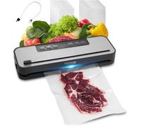 lbgwp60-MachineSous Vide Alimentaire, 100 W, Machine À Emballer M Sous Vide Aliments 60 Kpa, Appareil De Scellage À Air Automatique Multifonctionnelle Compacte 5 En 1 Avec Coupeur Intégré, 10 Sacs