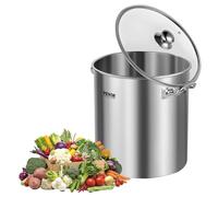 Lbgwp60-Marmite En Acier Inoxydable 22,7 L Avec Couvercle Et Poignée, Faitout Robuste De Qualité Commerciale, Pot De Cuisson Avec Traitement De Ponçage, Marmite Traiteur Pour Grands Événements, Argen