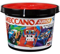 lbgwp60-Meccano Junior Baril 150 Pièces - Coffret De Construction 5 Modèles, 2 Outils, Notice, Seau De Rangement - Kit Activité Assemblage Jouets Et Véhicules - Jouet Enfant 8 Ans Et + - Apm19103