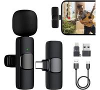 lbgwp60-Micro Cravate Sans Fils Pour Ios/Android,Micro Cravate Sans Fil,Microphone Plug-Play Professionnel,Microphone Bluetooth Clip-On Lavalier,Mini Microphone,Wireless Microphone Lavalier