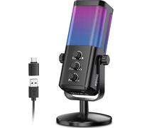 lbgwp60-Micro Gaming Rgb Avec Équilibre Vocal Jeu & Réduction De Bruit, Micro Pc Usb À Condensateur Pour Streaming/Twitch/Discord/Podcast, Avec Muet & Monitoring - Compatible Pc/Ps5/Mac