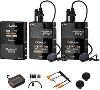 lbgwp60-Microphone Sans Fil 2,4 Ghz, Micro Cravate Sans Fil Boomx-D2 Pro, 2 Émetteurs & 1 Récepteur, Pour Reflex Numérique, Smartphone, Ordinateur Et Ordinateur Portable Pour Interview En Direct