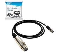 lbgwp60-Mini Connecteur Ta4F À Xlr(F) Droite/Câble D'Adaptateur De Microphone Compatible Avec Shure Pgx-D, Glx-D, Qlx-D, Ulx-D