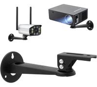 lbgwp60-Mini Support Vidéoprojecteur Mural, 20Cm Acier Carbone - 360° Réglable Support De Plafond Videoprojecteur Avec Des Vis M4 Pour Caméra/Projecteur/Webcam, Noir