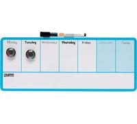 Lbgwp60-Mini Tableau Agenda Semainier Magnétique, Effaçable À Sec, Mural, Porte-Marqueur Intégré, Marqueurs & Aimants Inclus, 360 X 140 Mm, Bleu, 1904047