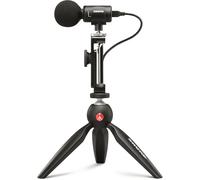 lbgwp60-Mv88+ Kit Vidéo - Microphone Numérique Stéréo À Condensateur Pour Apple Et Android, Avec Trépied Manfrotto Pixi, Pince Pour Téléphone, Support, Câbles Ios Et Usb-C