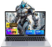 lbgwp60-Ordinateur Portable,Boîtier Métallique Pc Portable,15,6 Pouces Fhd 16Go Ddr4 512Go Ssd,Quad-Core N97(Jusqu'À 3,60 Ghz) Bat N5095,Wi-Fi,Bt5.0,Usb 3,2,Type C,Hdmi(Gris,15,6 Pouces N97)