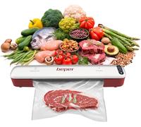 lbgwp60-P102Con001Machine Sous Vide Avec 5 Sacs Sous Vide, Abs, Double Opération, Ruban D'Étanchéité De 30 Cm, Blanc/Gris