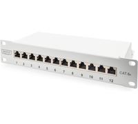 lbgwp60-Panneau De Bras Cat. 6A ¿ 12 Ports ¿ Pr s Rj45 ¿ Montage En Rack 10 Pouces 1U ¿ Panneau De Distribution Lsa ¿ Blindé ¿ Gris