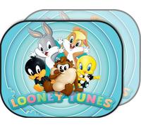 Lbgwp60-- Pare-Soleil Bébé Looney Tunes, Protection Uv, Fixation Facile Avec Ventouses, Bugs Bunny & Cie, 44x35 Cm, Bleu Ciel, Pvc Ou Polyester