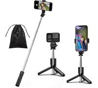 lbgwp60-Perche Selfie, 4 En 1 Mini Selfie Stick Trépied Monopode Réglable Télescopique Réglable Avec Télécommande Amovible Compatible Avec Iphone Et Android Gopro Camera