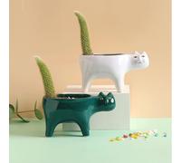 lbgwp60-Petit Pot De Fleur Chats, Mini Pot De Fleur Ceramique, Pot Succulentes Pot Pour Cactus, Décoration De Jardin Ou De Bureau, 2 Pièces