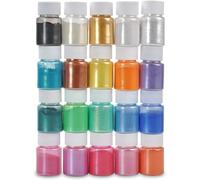 Lbgwp60-Pigment Résine Époxy 10g*20 Couleurs¿Colorant En Poudre Métallique¿Colorant De Savon Pour Maquillage, Ongles,La Fabrication De Bijoux, Fabrication De Bougies, Bombes De Bain