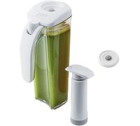 Lbgwp60-Pika- Kit De Conservation Sous Vide Pour Jus De Fruits Et Légumes Carafe Sous Vide 1l + Pompe + Couvercle Universel Taille S, Blanc/Transparent