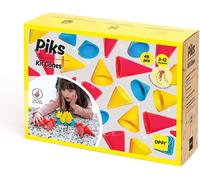 lbgwp60-Piks - Kit Cônes - Jeu Éducatif En Silicone - Jeu D'Éveil - Motricité - Jeu De Construction - 3-12 Ans - Avec Livret D'Instructions Et Sac De Rangement - 48 Pièces