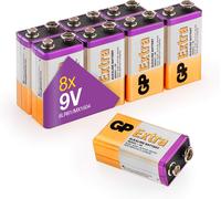 lbgwp60-Piles 9V - Lot De 8 Piles Extra Batterie 9V Alcaline 6F22-6Lr61 - Longue Durée