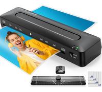 lbgwp60-PlastifieuseA3, 5 En 1 Photo Machine À Plastifier Thermique Et À Froid Avec Pochettes Pour A3/A4/A5/A6, Coupe-Papier Et Arrondisseur D'Angle De Plastification Pour Bureau Maison Carte Menu Éc