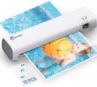 Lbgwp60-Plastifieusea4, Thermique Et Froid Machine À Plastifier Avec 10 Pochettes De Plastification, Laminage Rapide, Plastifieuse Pour U Domestique, Bureau, École