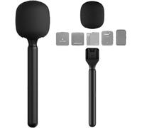 lbgwp60-Poignée Pour Microphone D-Ji Mic 1/2 / Rode Wireless Go Ii, Wireless Interview Lavalier Microphone Adaptateur De Poche, Support De Micro Lavalier Avec Pare-Br Pour Vlogs, Interviews