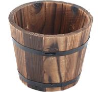lbgwp60-Pot De Fleurs En Bois Massif Vintage, Planteur Pot Portable Jardinière 15 X 12 X 12 Cm Pots De Fleurs Conteneur Pour Intérieur Extérieur Maison Jardin Patio Décoration