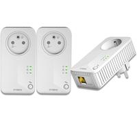 lbgwp60-Powerline 600 Kit - Trio Pr s Cpl - Kit Cpl - 600 Mbps - Compatible Toute Box/Routeur - 1 Port Ethernet + Pr Filtrée - Installation Rapide - Accès Internet Haut Débit Partout - Blanc