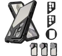 lbgwp60-Quick Release Cage Pour Samsung Galaxy S24 Ultra Avec Adaptateur De Filtre 67Mm, Plaque Arrière D'Objectif Monture En T Et 17Mm, Mobile Video Rig Pour Objectifs Série T - 4601