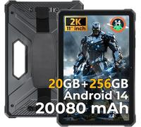 lbgwp60-R9 Pro 2025 Tablette Tactile Incassable 11 Pouce, 20080Mah Telephone Incassable, Ecran 2K Fhd+, 20Go+256Go+2To, Android 14 Tablet Ip68, 64Mp+16Mp, 2 Haut-Parleur Stéréo,4G Lte,5G Wifi,Gps,Otg