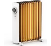 lbgwp60-Radiateur Bain D'Huile 2500W, 13 Éléments Chauffage Électrique Avec Thermostat Réglable & 3 Niveaux De Puissance, Radiateur À Huile À Économie D'Énergie Avec Protection Contre La Surchauffe