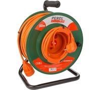 lbgwp60-Rallonge Électrique Sur Enrouleur, U Intérieur, Terre Allemande, Protection Thermique, 50 M, 3G1.5, Orange/Vert