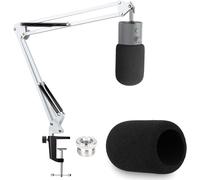 lbgwp60-Razer Seiren X Support Microphone Professionnel Réglable Avec Bonnette En Mousse Compatible Avec Microphone Razer Seiren X Par ¿Blanc¿