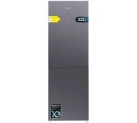lbgwp60-Rfrigérateur Bolero Coolmarket Combi 322 Glass Grey D. Multi Airflow, Total No Frost, Humidity Box, Crisper Box, Mode Vacances, Mode Économie, Porte Réversible, Fast Freezing, Fast Cooling
