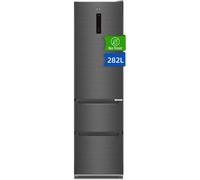 lbgwp60-Rfrigérateur Combiné Avec 3 Portes, Sans Givre 282L,Cid282Neibe Double Système Inverter,Flux D'Air Multiples, Électronique Tactile Intelligente, Faible Sonore 37 Db, Noir