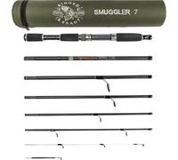 Lbgwp60-Riggedand Ready Smuggler Series Travel Fishing Rods. 6 Portable, Super Compact Spin, Bass, Carp, Lure, Rod Reel Combination And 5 Poles + Case. 2 Or 4 Tips For Freshwater And Saltwater Fishin