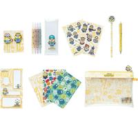 Lbgwp60-Set De Papeterie Les Minions Inclut 1 Stylo Bille, 1 Crayon De Papier, 4 Surligneurs, 2 Trombones, 3 Carnets A6, Des Stickers Papeterie Kawaii