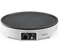 lbgwp60-Simo - Crêpière Électrique Cre245 - Cuisson Homogène, Revêtement Anti-Adhésif, Thermostat Réglable - Appareil À Crêpes Sucrées Ou Salées - Blanc, 7 X ¿30 Cm