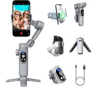 lbgwp60-Smart X Pro Stabilisateur De Cardan Pour Smartphone Avec Détection De Vi Lumière Led Gimbal De Téléphone Pliable À 3 Axes Portable De Iphone16 15 14 13 12Pro/ Galaxy S24 Youtube Tiktok