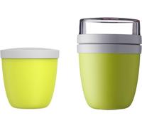 Lbgwp60-Snackpot De 2 Pièces - Boîte À Lunch Ellipse - Récipient Pratique Pour Conserver Et Transporter Des Aliments - Passe Au Congélateur - Passe Au Lave-Vaisselle - Citron Vert Citron