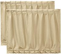 Lbgwp60-Sourcing Map 2 Pcs Pare Soleil Voiture Vitre Latérale Réglable Beige Rideau Pare-Soleil Fenêtre Protection Uv 50x39cm