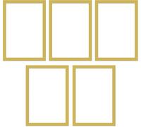 Lbgwp60-Store 5pcs A4 Cadre D'affichage Magnétique Autocollant Accessoires Magnétiques De Cadre De Tableau Support De Papier Pour Montrer D'illustrations De Photo, Or