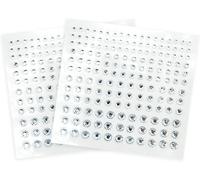 Lbgwp60-Strass Auto-Adhésif 2 Feuilles Strass Autocollants, Taille Mixte Rond Bling Diamant Pour Diy Ongles Téléphone Cellulaire Vêtements Décorations, Clair (Dia 3-6mm)