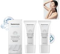 Lbgwp60-Sunscreen Crème Solaire Spf50 À L'acide Hyaluronique, Crème Solaire Anti-Âge Pour Tous Les Types De Peau, Protection Uv Avec Formule Nourrissante, Teint Éclatant Grâce À L'hydratation