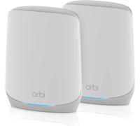 lbgwp60-Système Mesh Wifi 6 Ax5400 Tri Band Orbi (Rbk762S), Pack De 2, Jusqu'À 5.4 Gbit/S, Couverture De 350M², Murs Épais, Compatible Toutes Générations De Box, Armor Offert Pendant 1 An