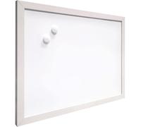 Lbgwp60-Tableau Blanc Magnétique Mural Avec Cadre En Bois Blanc, Tableau Blanc Effaçable À Sec Avec Deux Aimants Pour Accrocher Des Notes Et Des Photos (40 X 30 Cm)