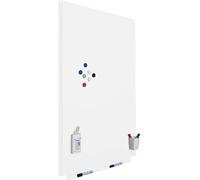 Lbgwp60-Tableau Blanc Sans Cadre Effaçable À Sec Et Avec Porte-Stylo Tableau Blanc Magnétique Version Pro ¿ Revêtement Pe 75 X 115 Cm, Blanc