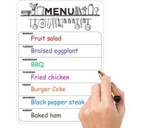 Lbgwp60-Tableau Blanc Semainier A4. Planificateur De Repas Effaçable À Sec. Tableau Magnétique Pour Menu Hebdomadaire. Tableau Blanc Magnétique Pour Menu. S'applique À La Liste De Tâches Du Réfrigéra