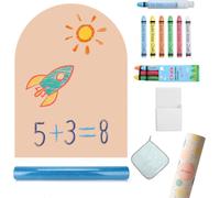 lbgwp60-Tableau Magnétique Enfant Mural En Forme D'Arche - Aimanté Montessori - Idéal Pour Cadeaux Filles Et Garçons - Mur (Sable 120 X 60 Cm)