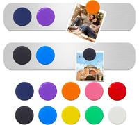 Lbgwp60-Tableau Magnétique Mural, Plaque Aimantee Pour Magnets Avec 10 Pièces Colorés Aimants Et 8 Pcs De Ruban Adhésif Pour Photos Bureau Tableau 2 Pcs