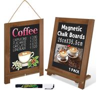 Lbgwp60-Tableau Noir 26x35,5 Cm, Magnétique Petit Tableau Craie Mural Et De Table, Tableaus Noir Autoportant Pour Publicité, Notes, Menus, Panneaux De Mes Avec Marqueur
