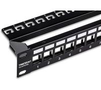 lbgwp60-Tc-Kp24S Panneau De Bras 24 Ports Keystone Blindé 1U, Boîtier De Montage En Rack Métallique 1U 19"", Protège Contre Le Bruit Emi/Rfi