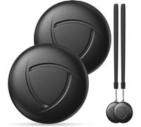 lbgwp60-Traceur Bluetooth Noir 2 Pack - Air Tracker Tag Compatible Avec Apple Local r (Uniquement Ios 14.5+), Trouve Téléphone Et Clés, Gps Localisateur Pour Portefeuilles Et Val s, Batterie Remplaça